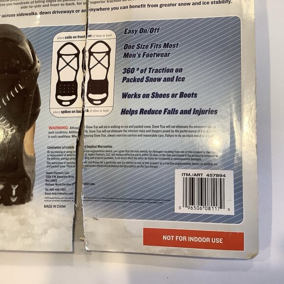 2 Snow Trax Pair Packs Walk Snow ICE Mens Size 8 - 12 One Size Fits Most NEW - Picture 3 of 3